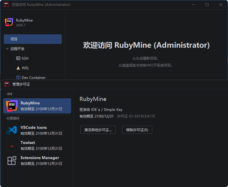 RubyMine2026中文破解版v2026.1.0最新版