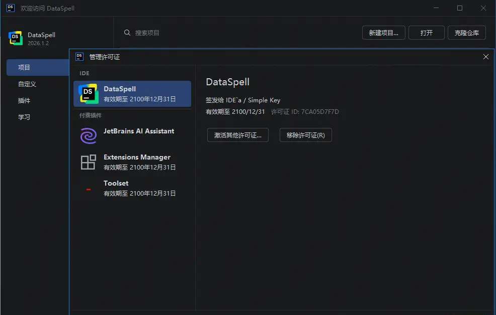 DataSpell2026中文直装版 v2026.1.2特别版